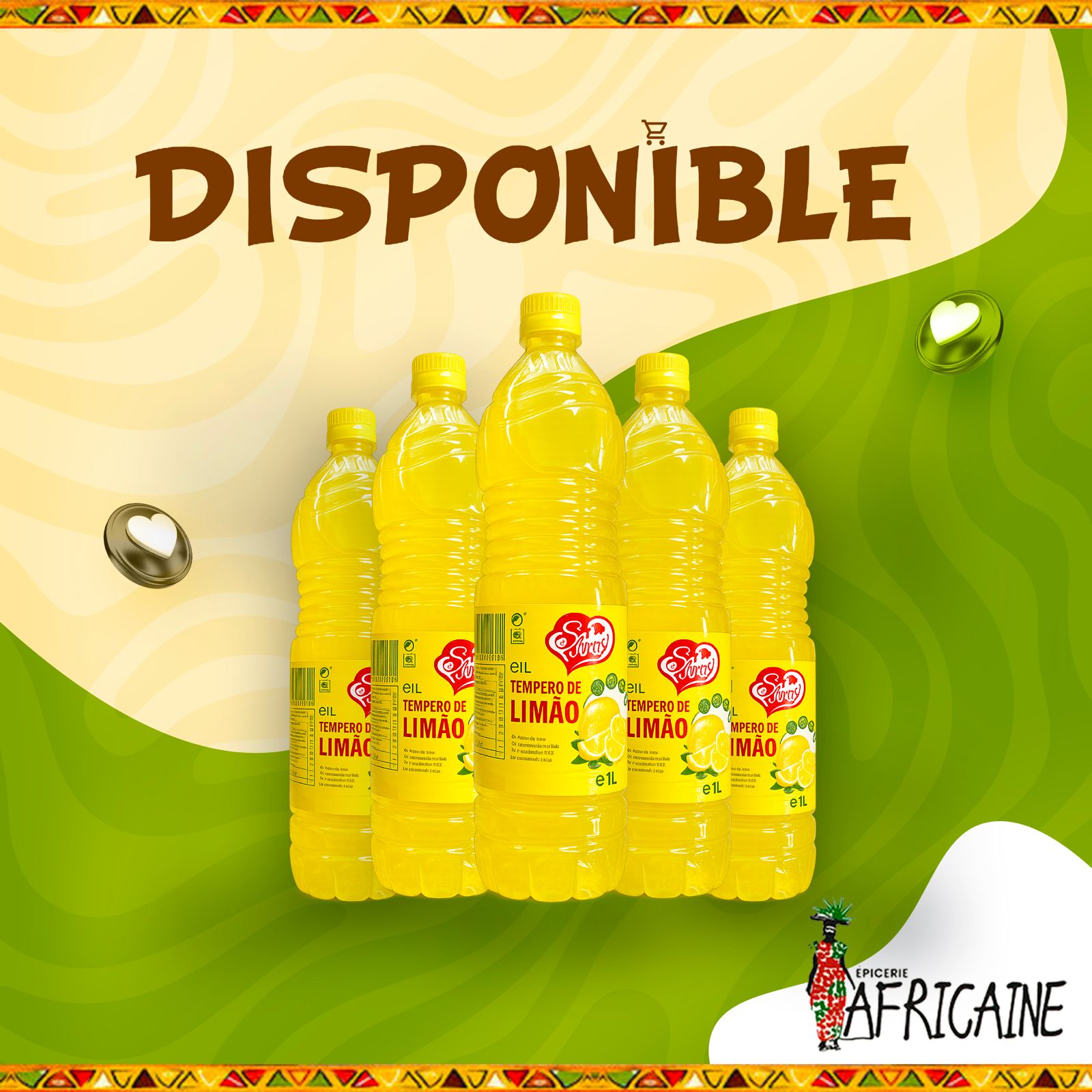 Bouteilles de tempero de limão