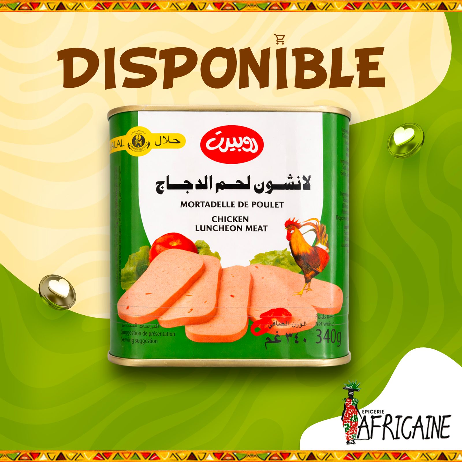 Mortadelle de poulet halal