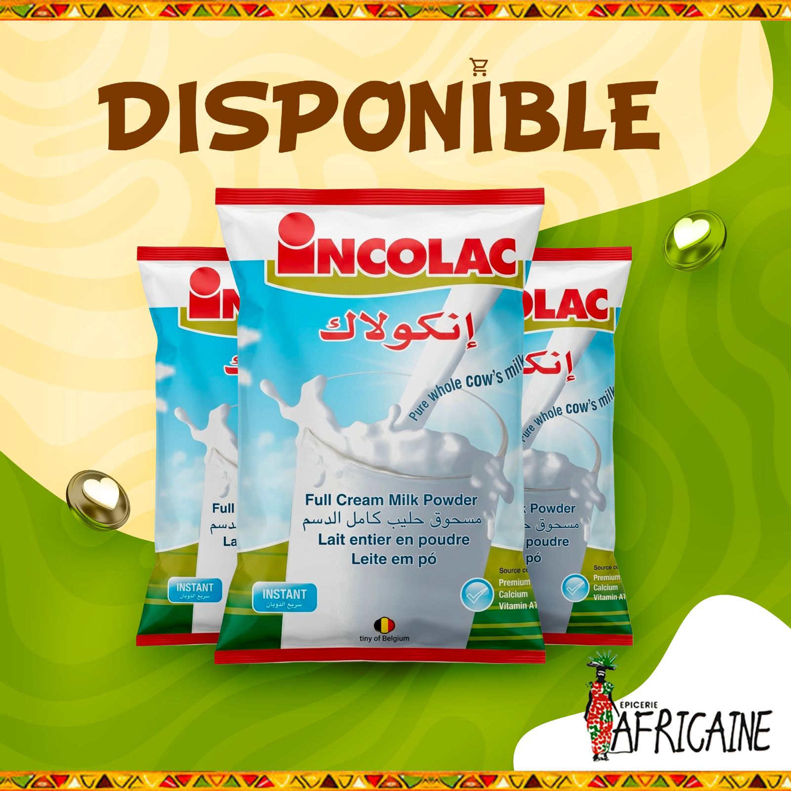 Incolac lait entier en poudre